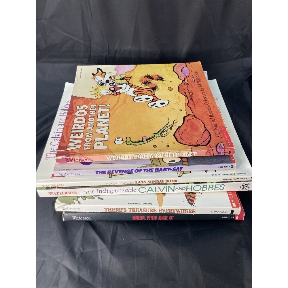 Lot Of 6 Calvin and Hobbes Random Mix Book Lot Collection Bill Watterson